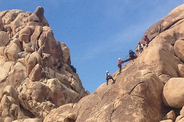 Open Enrollment course working on the mountain.